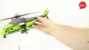 Конструктор Lepin 02004 - аналог Lego 60123 City Грузовой вертолет исследователей вулканов