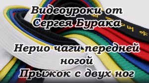 Видеоуроки от Сергея Бурака. Нерио чаги передней ногой. Прыжок с двух ног.