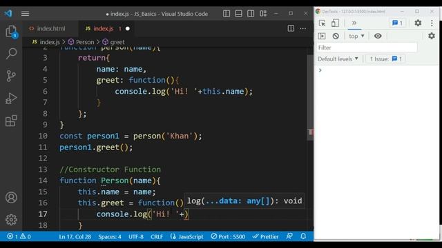 Constructor Function vs Factory Function - JavaScript Tutorial смотреть онлайн