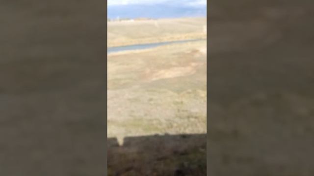 Река на севере Астраханской области впадающая в Волгу из окна вагона железнодорожного поезда Душанб смотреть онлайн