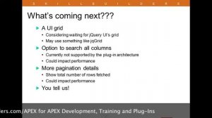 What's next for SkillBuilders Super LOV APEX Plug-In?