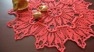 НЕОБЫЧНАЯ САЛФЕТКА КРЮЧКОМ С БОРДЮРАМИ. ЧАСТЬ 1