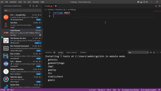 How to SETUP Visual Studio Code for GO Lang