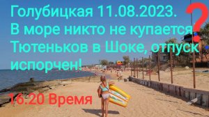 Голубицкая 11.08.2023. Купаться нельзя, везде медузы!? Я ПОРЧУ ОТПУСК - ТЮТЕНЬКОВУ.