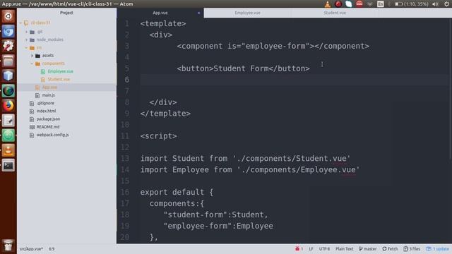VueJs 2 Tutorial for beginners in HINDI | ENGLISH (#35) Dynamic Components in Vue Js Application