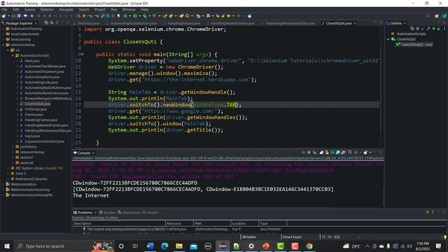Selenium WebDriver with Java Tutorial 18 | driver.quit( ) vs driver.close( )