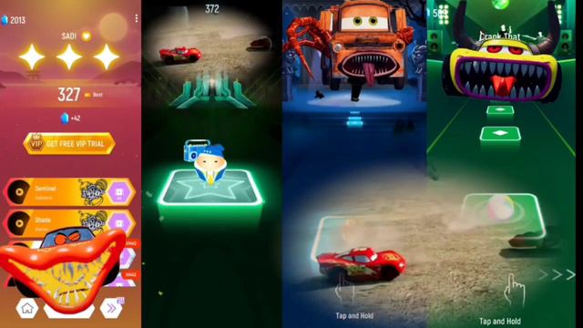Mcqueen Car Eater Vs Mcqueen Vs Mater Eater Vs Yellow Mcqueen Eater Tiles Edm Rush