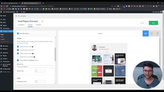 Como adicionar o FEED DO INSTAGRAM automático no wordpress смотреть онлайн