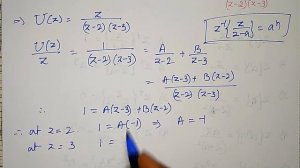 Simple  Example on Inverse Z Transforms  by Partial fraction || 18mat31 || Dr Prashant Patil