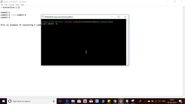 squashing commits with rebase смотреть онлайн