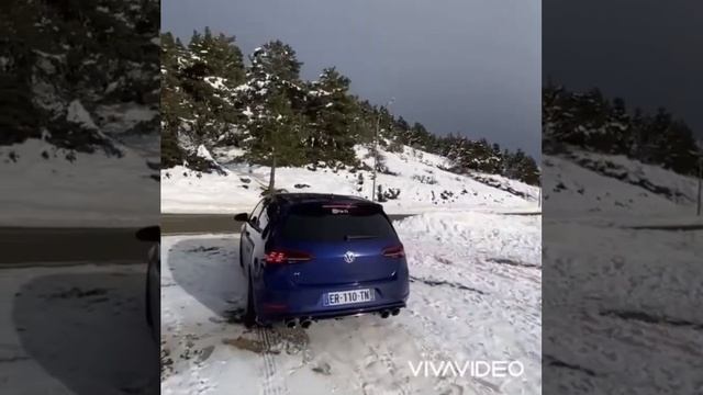 Volkswagen Golf 7 R(2019) Akrapovic sound and snow