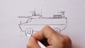 Как нарисовать БТР ручкой поэтапно