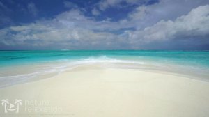 The Perfect Paradise Beach Scene in 4K White Sand, Blue Water & Waves - Two Hour