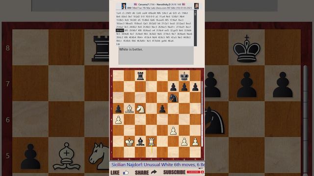 Titled Tue 7th Mar Late - Round: 10 || Fabiano Caruana vs Daniel Naroditsky - March 7, 2023