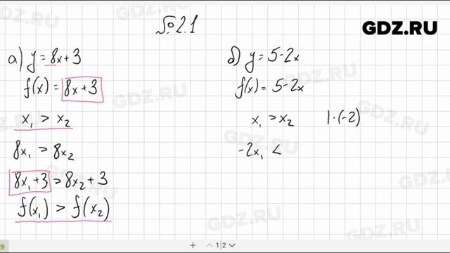  2.1- Алгебра 10-11 класс Мордкович