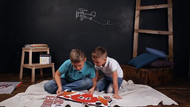 Картонный 3D конструктор «Аэроплан. История авиации» с книгой смотреть онлайн