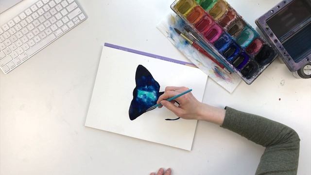 Daily Painting Watercolor - How To Paint A Stingray In Watercolor смотреть онлайн