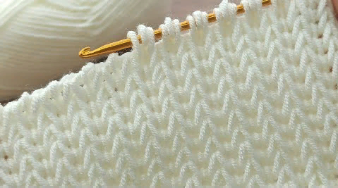 Очень простое тунисское вязание крючком