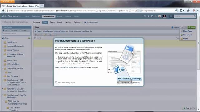 Create Wiki Page from Word Doc