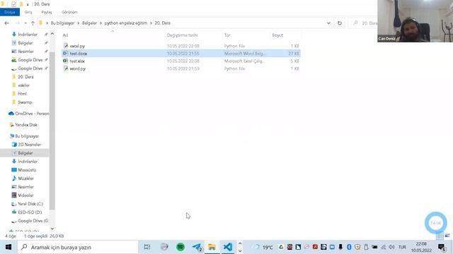Python Programlama Dili 20. Oturum - Word ve Excel Dosyalarıyla Çalışma смотреть онлайн