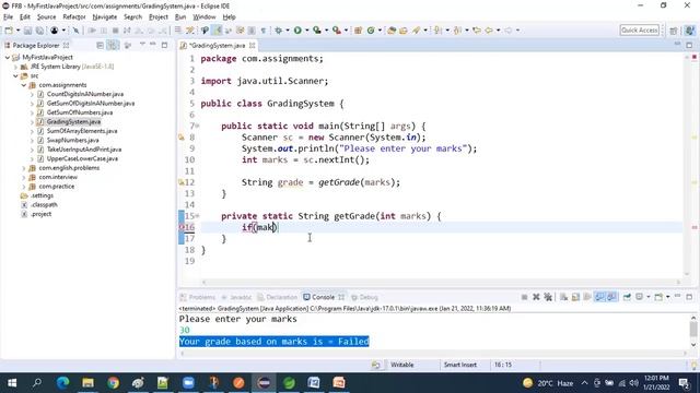 Grading system in java using if else ladder | English смотреть онлайн