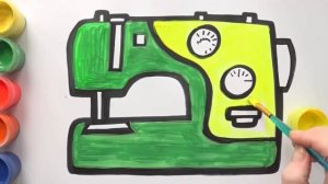 Drawing a sewing machine for children|Bolalar uchun tikuv mashinasini chizish|Рисование для детей