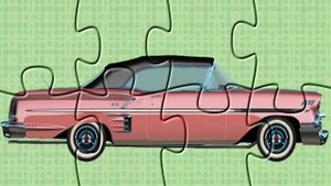 Детские машинки.  Кабриолет Chevrolet Impala. Учим марки автомобилей. Собираем пазл