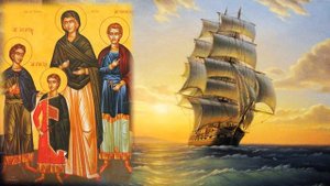 Святая мученица Васса с сыновьями Феогнием,Агапием и Пистом