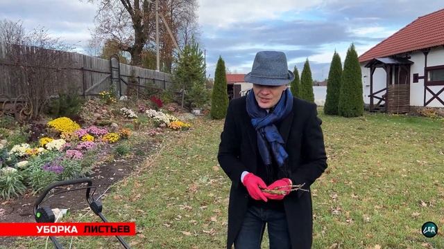 УБОРКА опавших листьев ГАЗОНОКОСИЛКОЙ смотреть онлайн