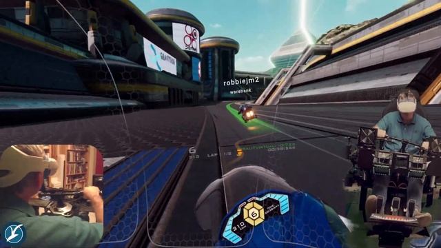 V-Racer Hoverbike with Handlebars and Yaw2 смотреть онлайн