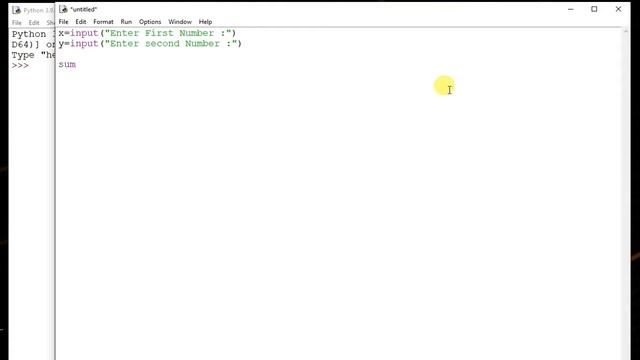 Python Script to Add two Numbers  with User input (Addition of Two Value)
