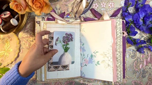 Lavender Butterfly Junk Journal For Sale Flip Through French Vintage Chunky Journal Journal