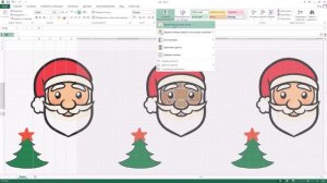 Excel: Как нарисовать Деда Мороза (клеточки) рисовать необычно красиво оригинально Рисунок компьюте