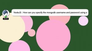 NodeJS : How can you specify the mongodb username and password using a Server instance?