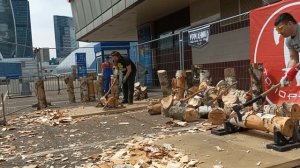 Топоры SUPERTOPOR на соревновании о спортивной рубке