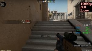 GeForce GTX 1050 ti -- Intel Core i3-8100 -- Counter Strike Global Offensive CSGO FPS Test All Low