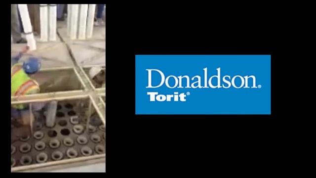 Установка новых гофрированных руканых фильтров Donaldson в старый рукавный фильтр