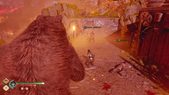 God of War Ragnarok - Атрей превращается в медведя, чтобы спасти Синдри