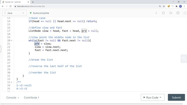 [Java] Leetcode 143. Reorder List [Fast & Slow Pointers #5] смотреть онлайн