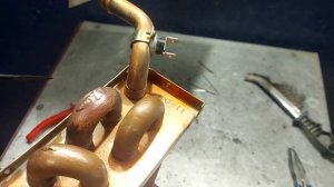 Сварка медного теплообменика... разморозило))