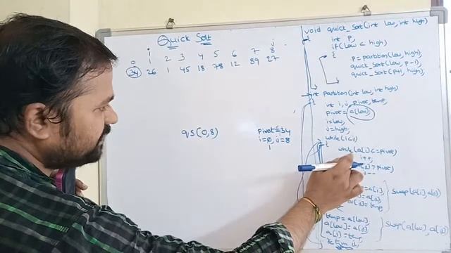 quicksort algorithm|quicksort program|quicksort example step by step