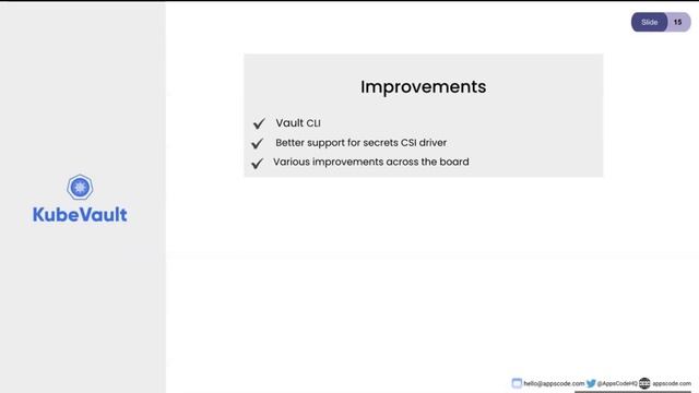 KubeVault Roadmap - 2022 | Kubernetes Native Approach for Secure Secrets