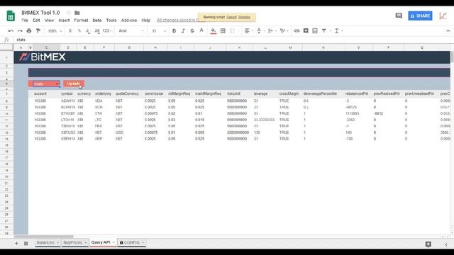 BitMEX Tool - API in Google Sheets | Google Script | Query the REST endpoints смотреть онлайн