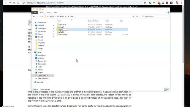 How to Install NGINX WebServer on Windows 10/8/7 смотреть онлайн