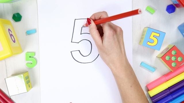 Numeral 5. Study The Numeral Five, Educational Video