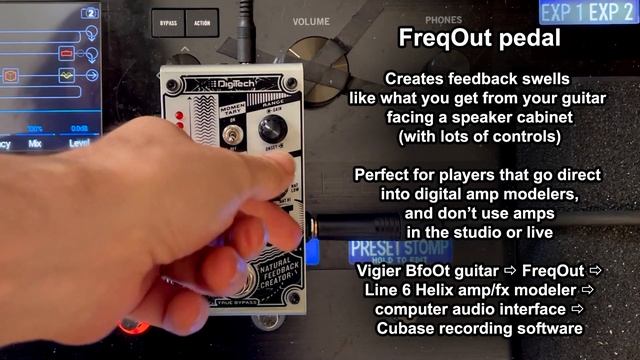Gear demo - Digitech FREQOUT feedback sustain guitar pedal смотреть онлайн