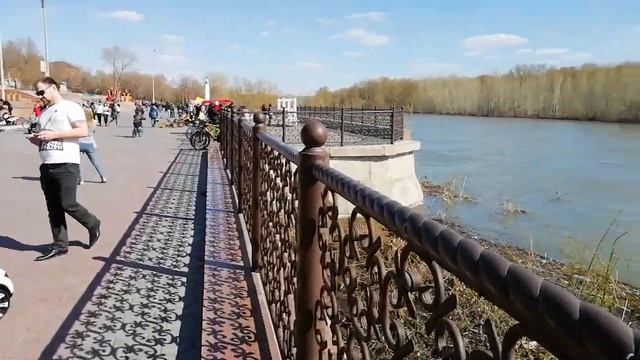 Набережная г. Семей апрель 2019г/Казахстан/Вко/пешая прогулка/хороший день смотреть онлайн