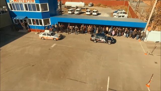 Автошкола "Курьер" Таганрог. Показательные выступления ко дню автомобилиста. смотреть онлайн