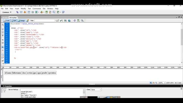 How to insert Delete Button using PHP