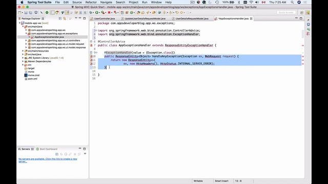 REST API with Spring Boot - Handle Exceptions in Spring MVC RESTful Web Service Application